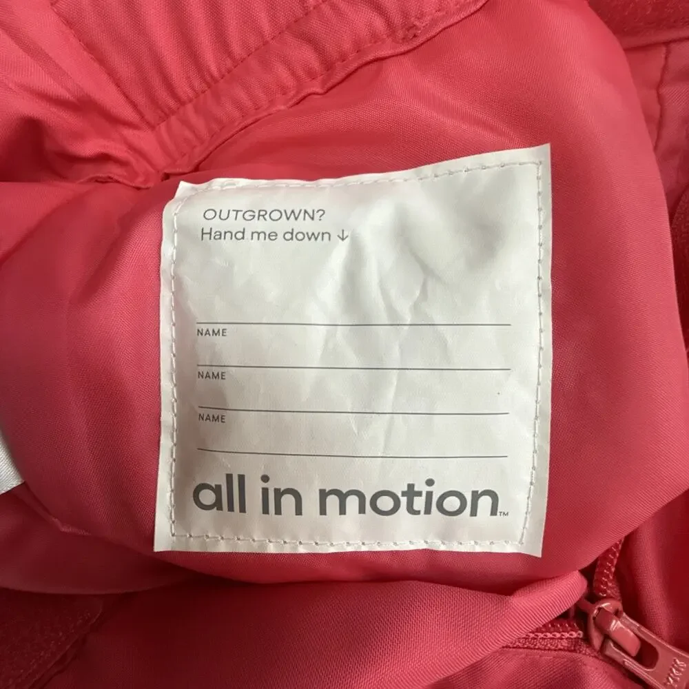 All In Motion Youth Pink Snow Pants Waterproof Warm Ski Snowboard Size M